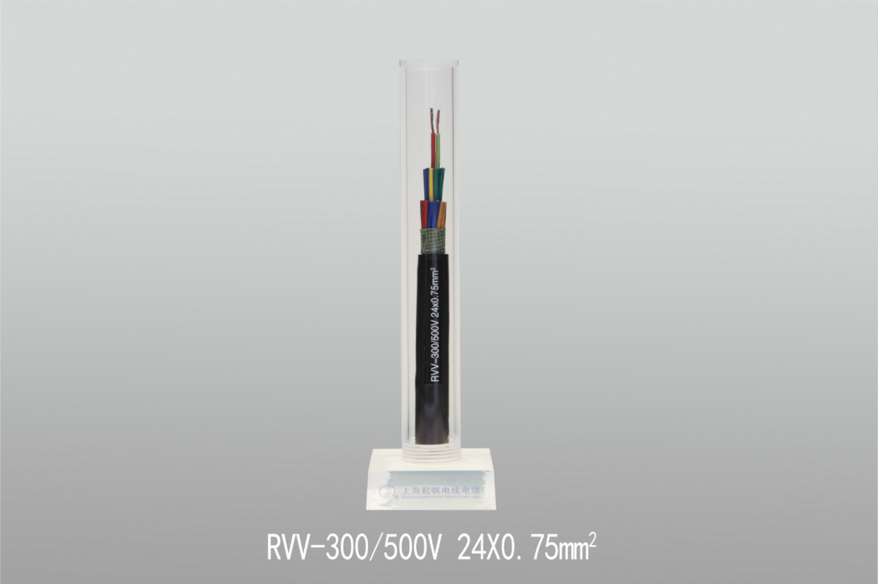 聚氯乙稀絕緣聚氯乙稀護套軟電纜RVV-300 500V 24X0.75mm2